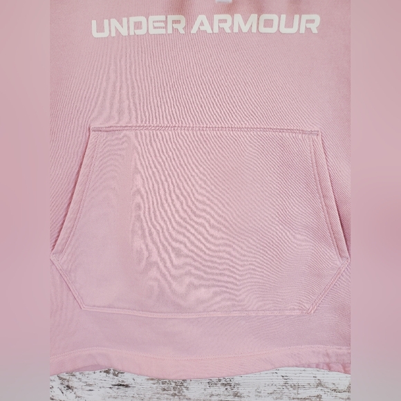 Under Armour Rival Fleece Short Sleeve Hoodie - Picture 5 of 13